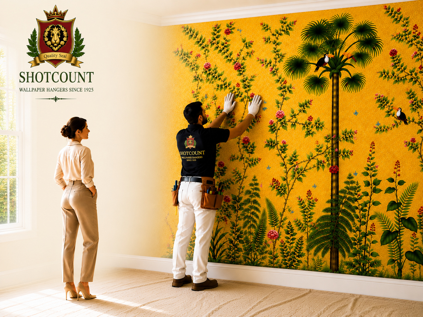 Luxury wallcovering detail